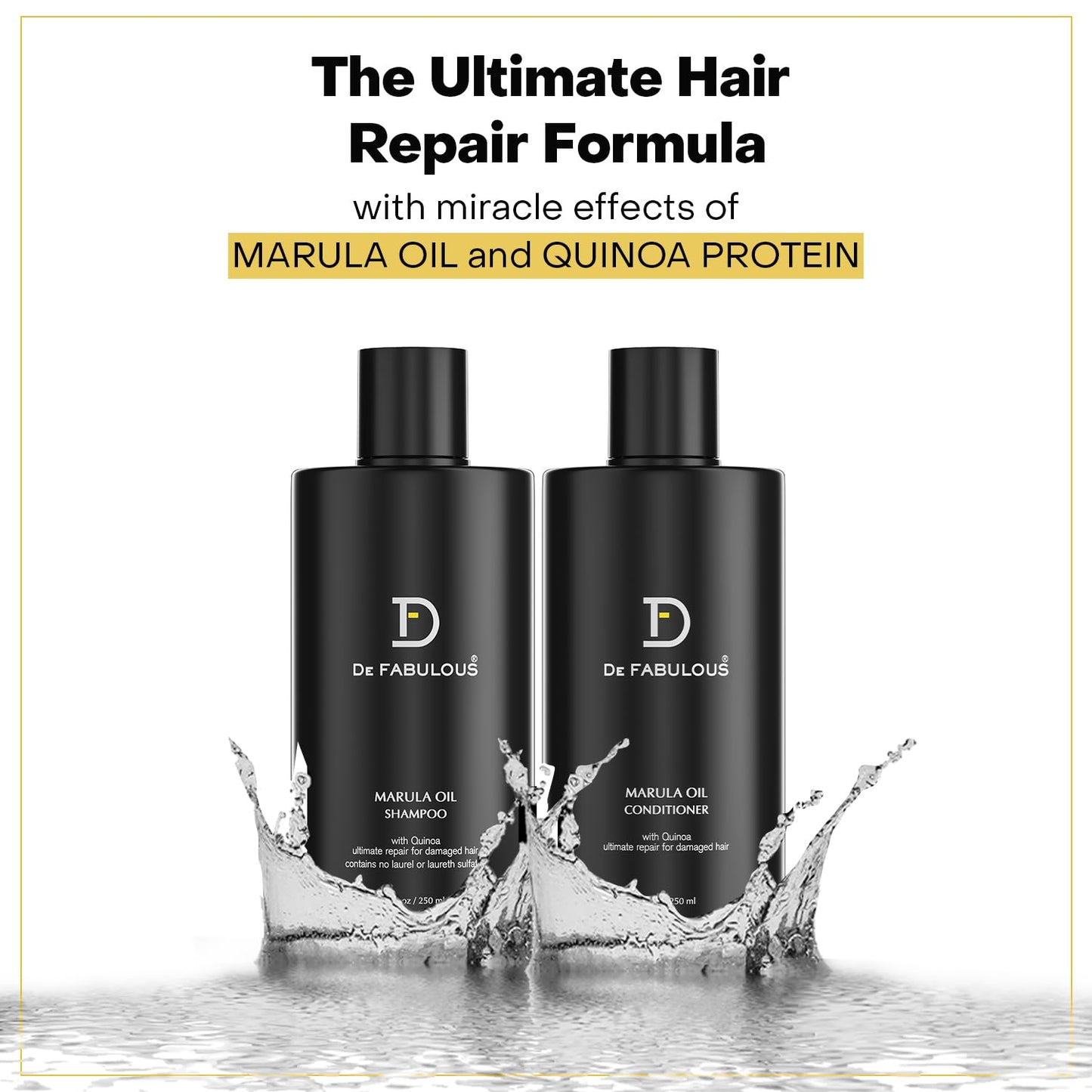 De Fabulous Marula Oil Shampoo + Conditioner Combo