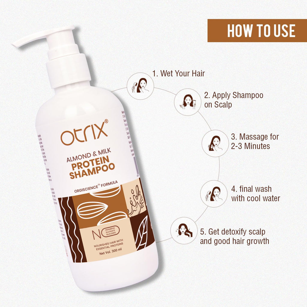 Otrix Almond & Milk Protein Shampoo - 300 ml