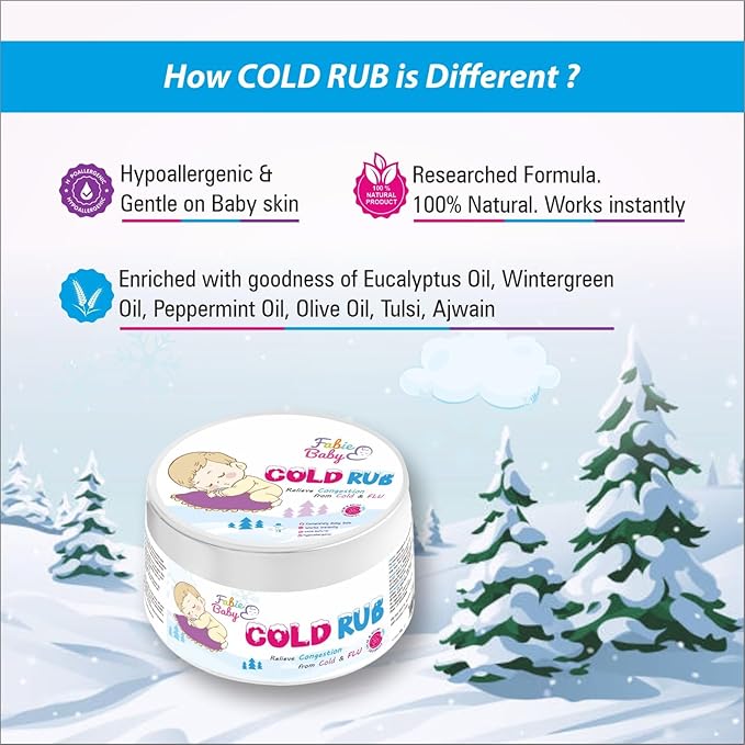 Fabie Baby Cold Rub for Cold and Cough Relief - 50 Gms
