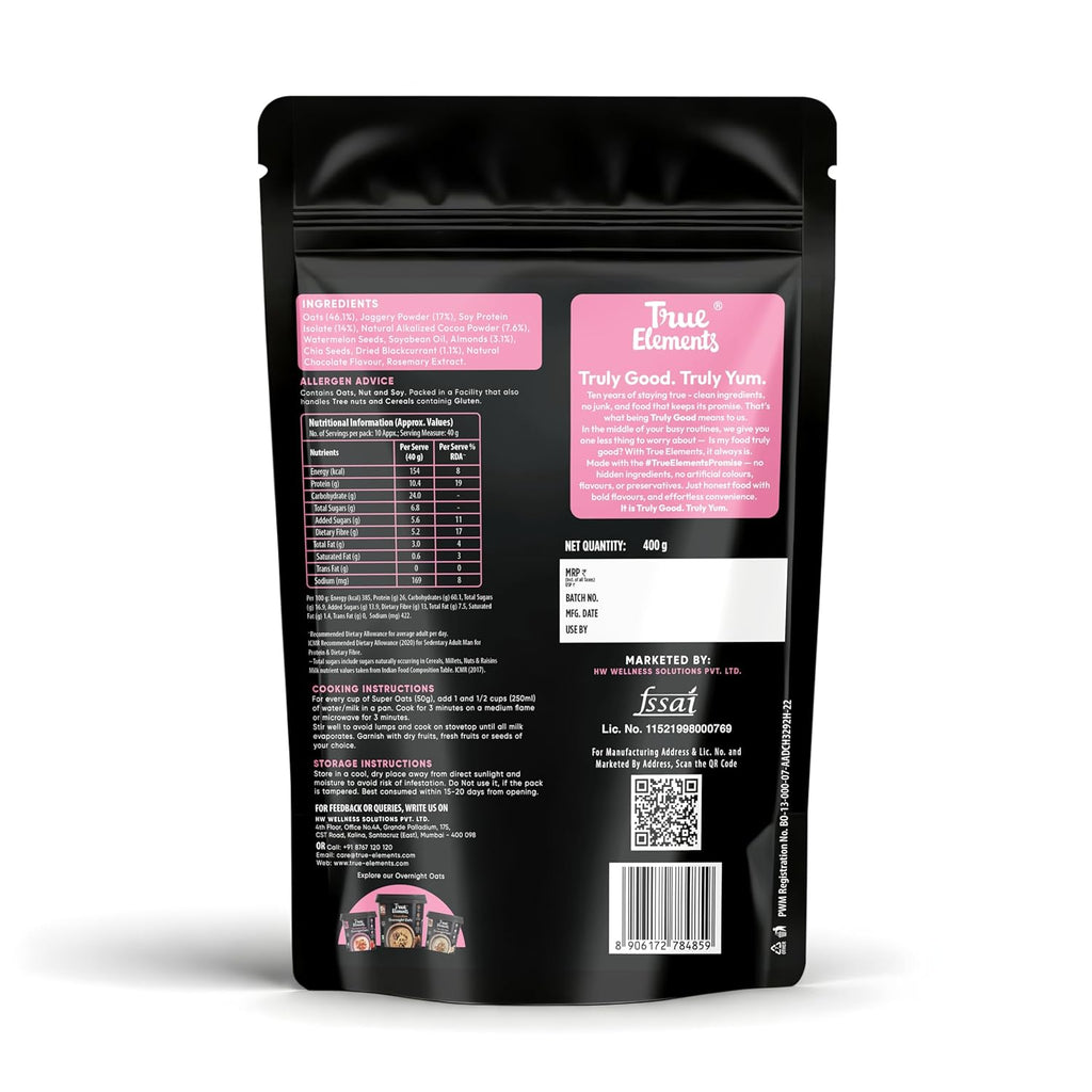 True Elements High Protein Muesli 400g | 26g Protein | Fruit,Nuts & Seeds | Healthy Breakfast Cereal | Rich in Nuts, Seeds & Wholegrains | No Added Preservatives