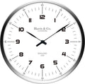 Harris & Co. Clockmasters Premium Wall Clock Luxury Number Dial - 13 Inch Analog White