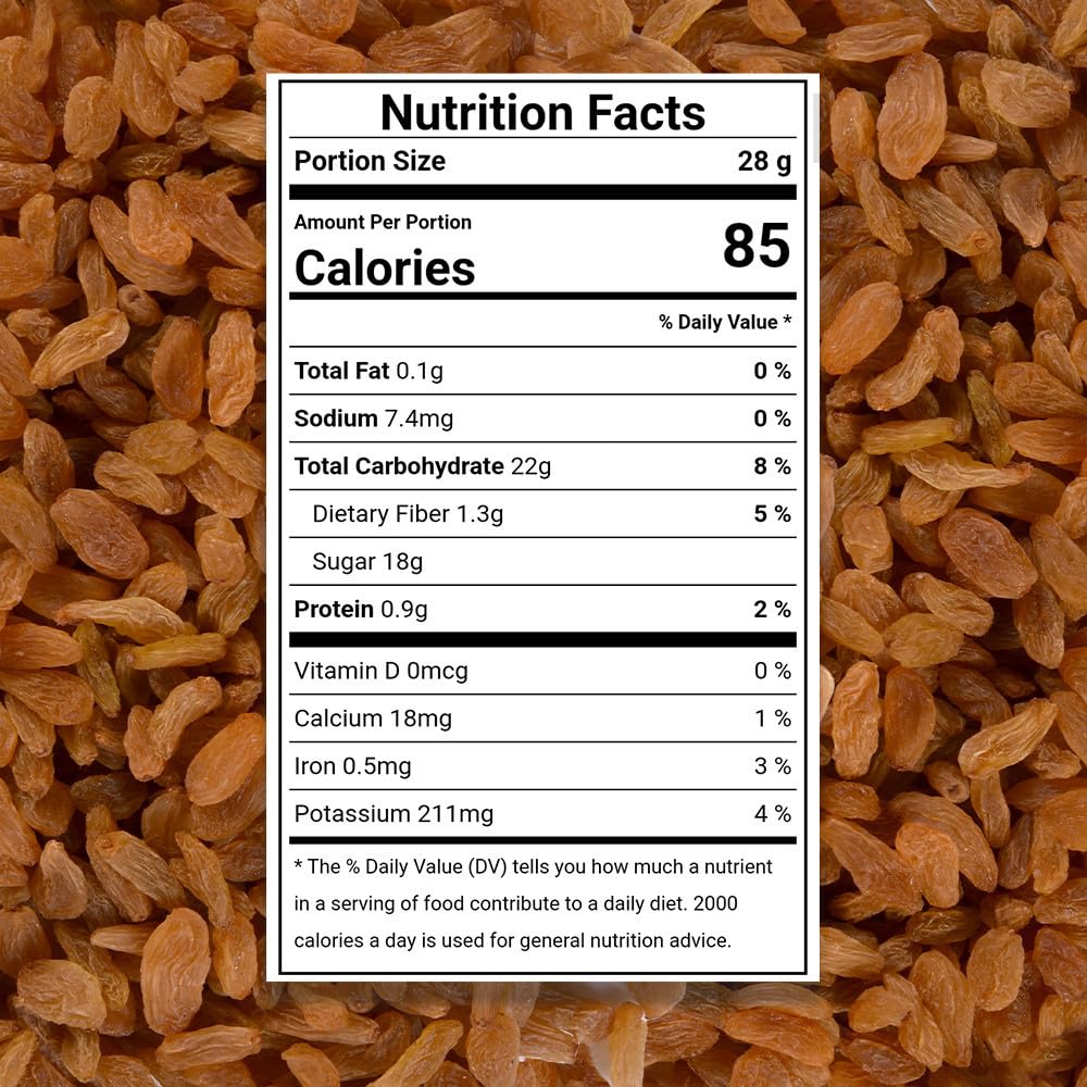 Raneja Golden Seedless Raisins | Premium High in Antioxidants | Naturally Sweet and Tasty|Energy Booster| Raisins Seedless/Kishmish, Draksh, Dry Fruits, Snack, Source of Dietary Fibre