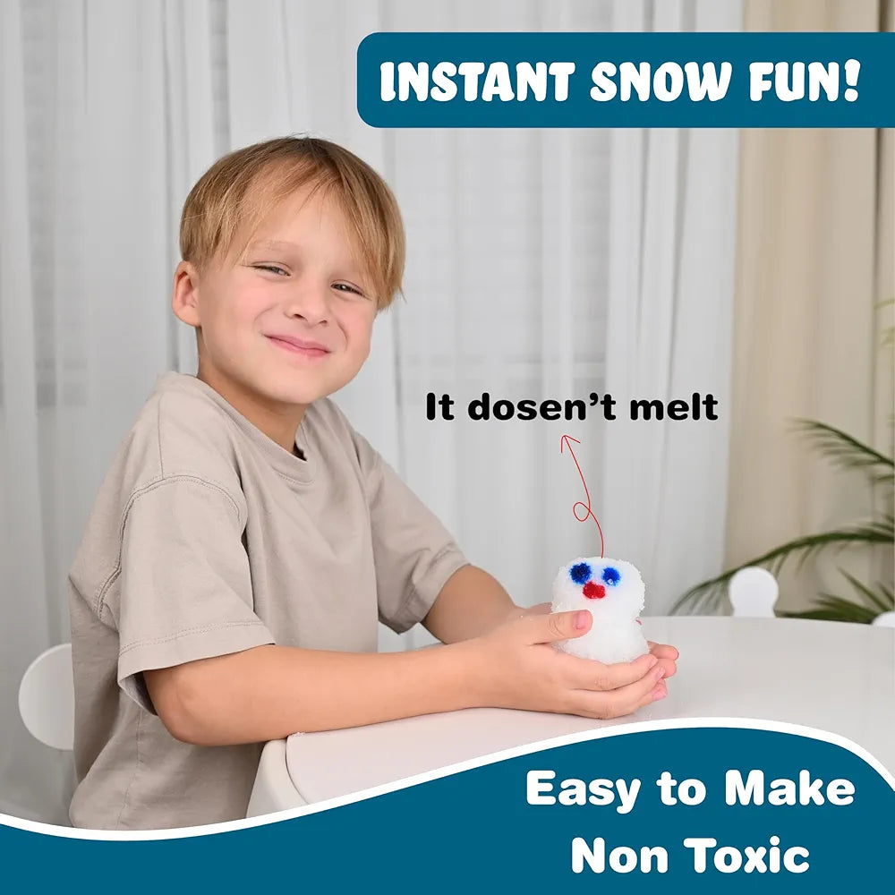 Butterfly Edufields Snow Magic Science Kit for Kids, Ages 4-15, Make Instant Colourful Snowman, Non-Toxic Reusable