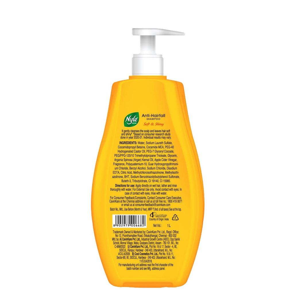 Nyle Naturals Soft & Shiny Shampoo - 1 Litre