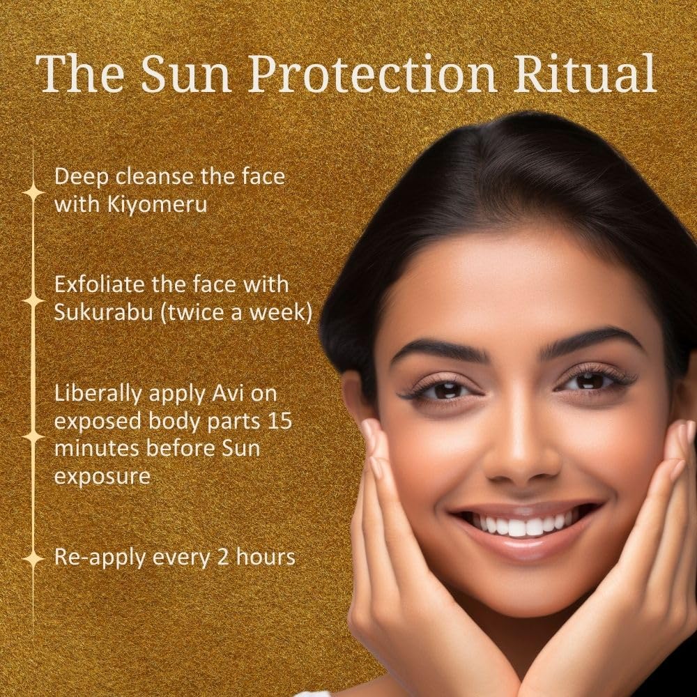 SVARASYA AVI Mineral Sunscreen SPF 50 Pa+++ | 50ml Sunscreen with Zinc Oxide & Titanium Dioxide | UVA, UVB Sun Protection | Lightweight Sun Cream for Men & Women | For Dry & Oily Skin | All Skin types