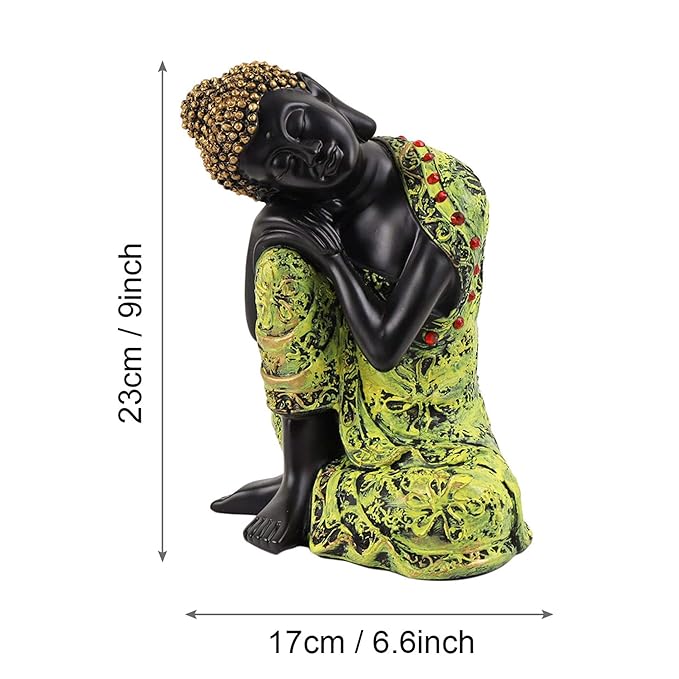 Tied Ribbons Buddha Idol Statue Showpiece Multi Decoration Items for Home Decor Mandir Temple