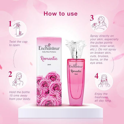 Enchanteur Romantic Liquid Jasmine Perfume For Women - 50 ml