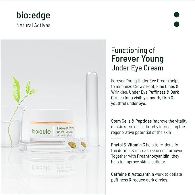 Biocule Forever Young Under Eye Cream for Dark Circles - 15 gms