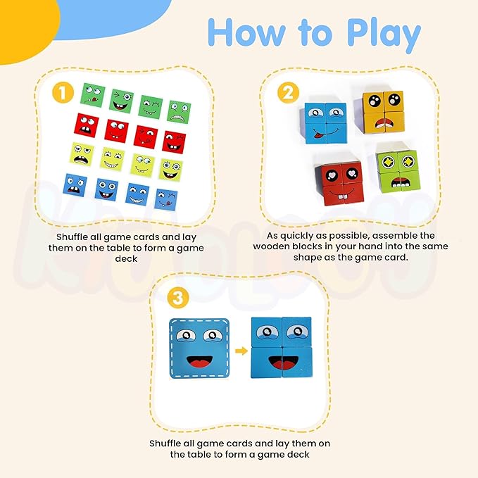Kidology Rubik Cube Face Emoji Change Game for Kids