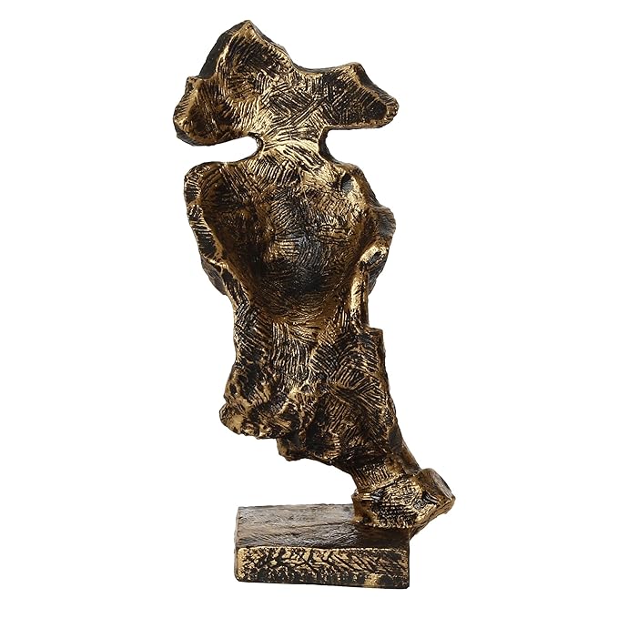 Ecraftindia Antique Finish Finger on Man Lips Handcrafted Decorative Polyresin Showpiece