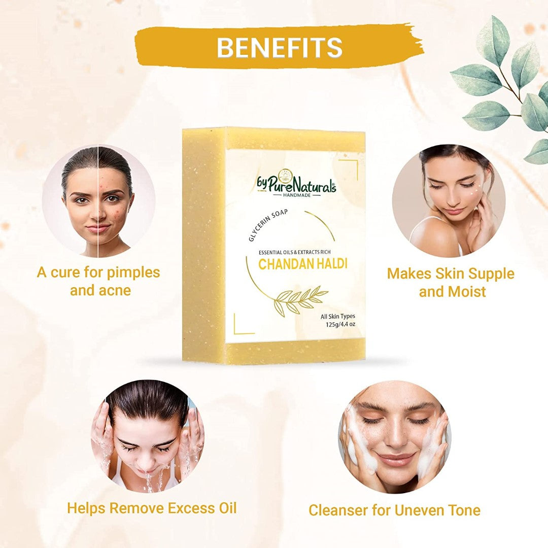byPureNaturals Chandan Haldi Soap