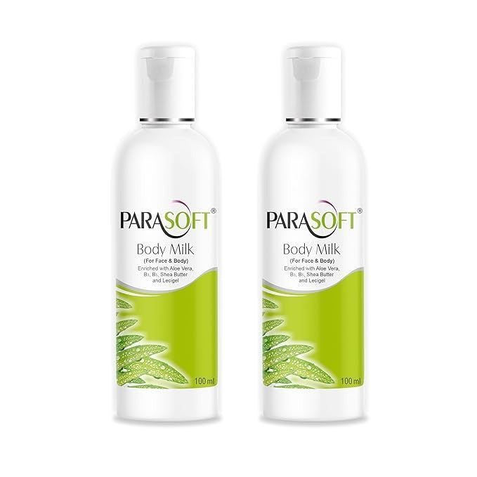 Parasoft Body & Face Milk Lotion for Very Dry Skin - 100 ml (Pack of 2)