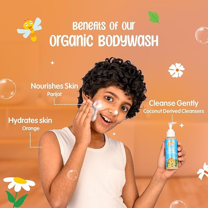 Puddles Organic Nourishing Fruity Gel Bodywash Kids Age 2-12 Years - 100 ml