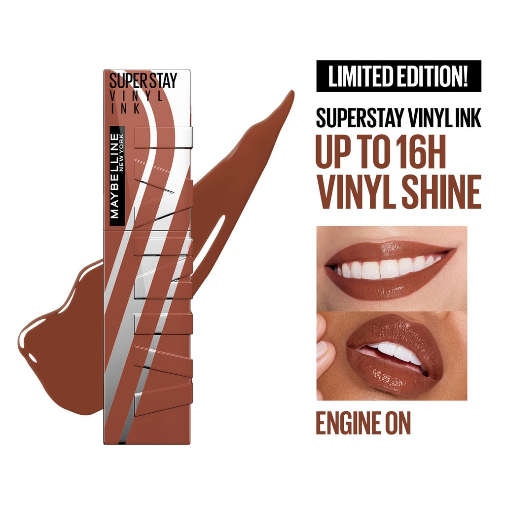 Maybelline Super Stay Vinyl Ink High Shine Racing Liquid Lipstick, Engine | 4.2ml