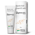 Healing Pharma - Derbeau 6% Glycolic Acid Cream for Skin Exfoliating & Brightening Face Cream | Removes Dead Skin, Dark Spots & Pigmentation - 30g