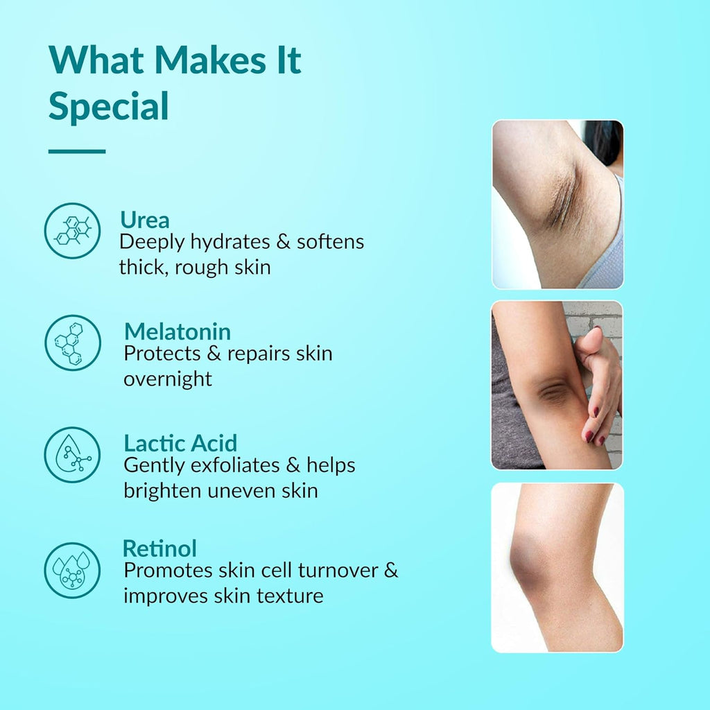 Fixderma Nigrifix Advance Cream for Acanthosis Nigricans with Melatonin, Retinol & Lactic Acid | For Dark Body Parts like Neck, Ankles, Knuckles, Armpits, Thighs & Elbows | Dermatologist Tested - 50g