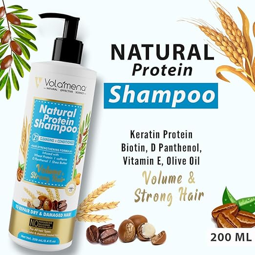 Volamena Natural Protein 2 in 1 Hair Shampoo For Hair Fall Control - 250 ml