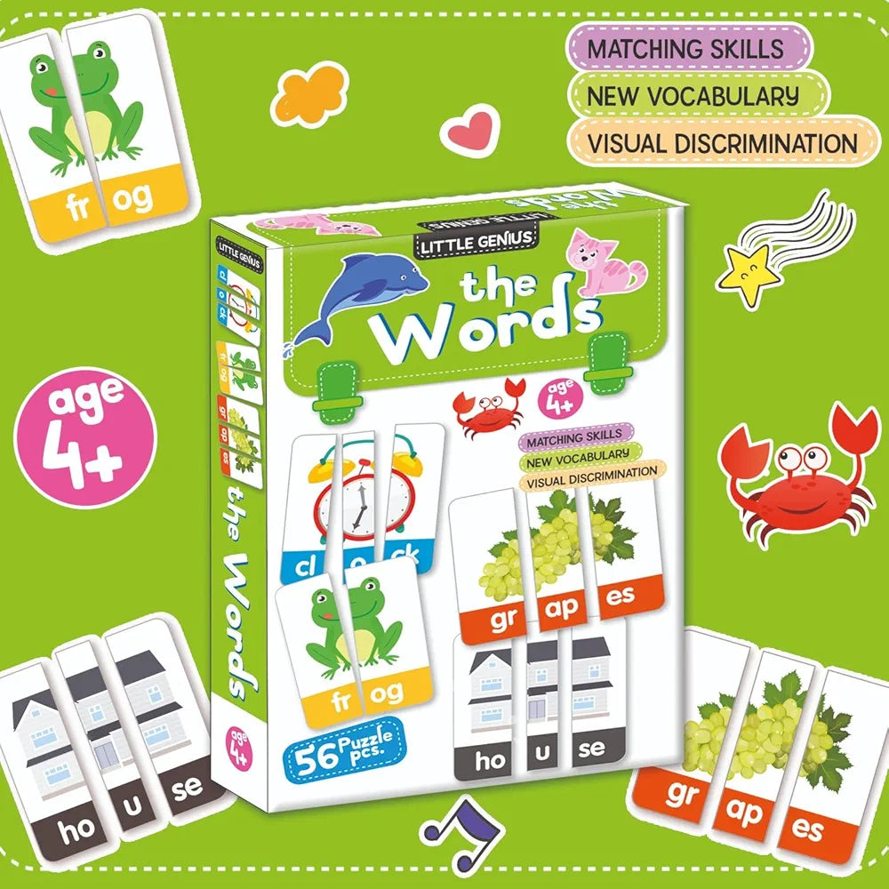 Hello Friend My First Word Addition  Puzzle Game Box Set for Kids – Early Learning Activity with Matching Skills, Colorful Fun Illustrations for Kids