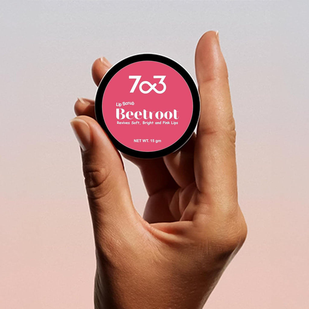 7o3 Beetroot Lip Scrub With Licorice Extract – Soft, Smooth & Vibrant Lips - 15 Gms