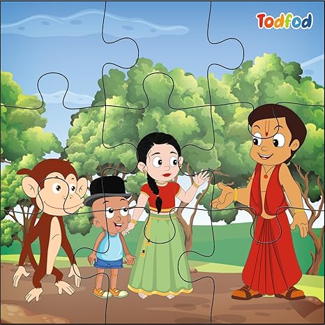 TodFod Wooden Jigsaw Puzzles Toy for Kids & Children Chhota Bheem 54 Pieces 6 in 1 Jigsaw Puzzles