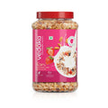 Vedaka Strawberry Muesli | 1 Kg | Jar | Contains 76.58% of Dry Fruits, Nuts and Multigrains | Source of Fiber | Loaded with Strawberries