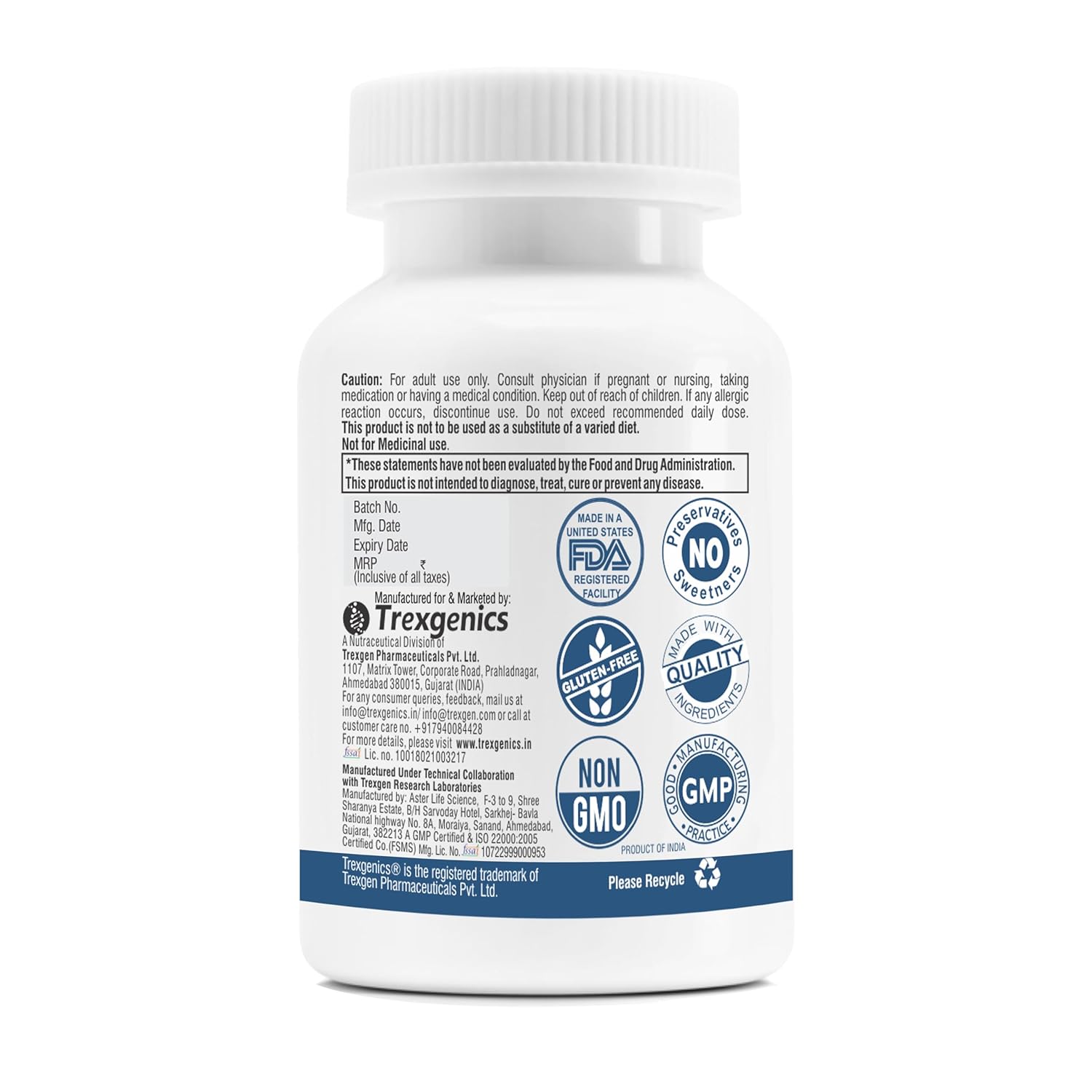 Trexgenics BOSWELOX PLUS Joint & Bone Dual Action with Boswellia Serrata 65% Boswellic acid 500mg + Cissus Quadrangularis (Hadjod) 5% Ketosterones 150 mg(60 Veg. Capsules) (Pack of 1)