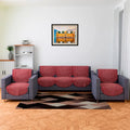 Kuber Industries Sofa Cover Net Sofa Slipcover Set 5-Seater Dot Design Maroon