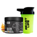 BeastLife Micronised Creatine Monohydrate with Free Shaker | 125g | 33 Servings | Tropical Tango | NABL Lab Tested | Rapid Absorption for Muscle Strength & Athletic Performance | Super Micronised Creatine Powder