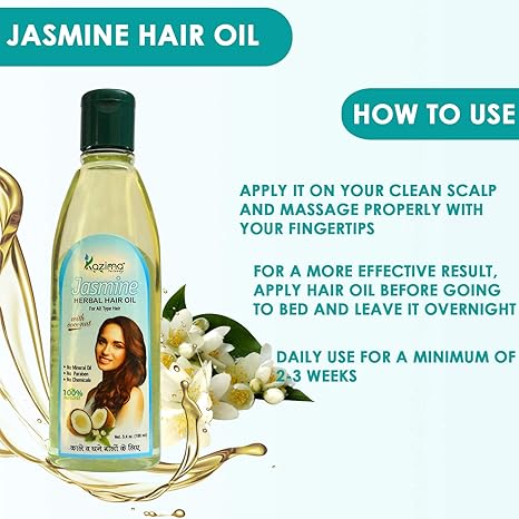 Kazima Jasmine Herbal Hair Oil - 100 ml (Pack of 2)