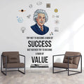 StickMe Albert Einstein Never Stop Learning Because Life Never Stop Teaching Inspirational Quotes Wall Sticker Premium Large - 140 x 100 cm