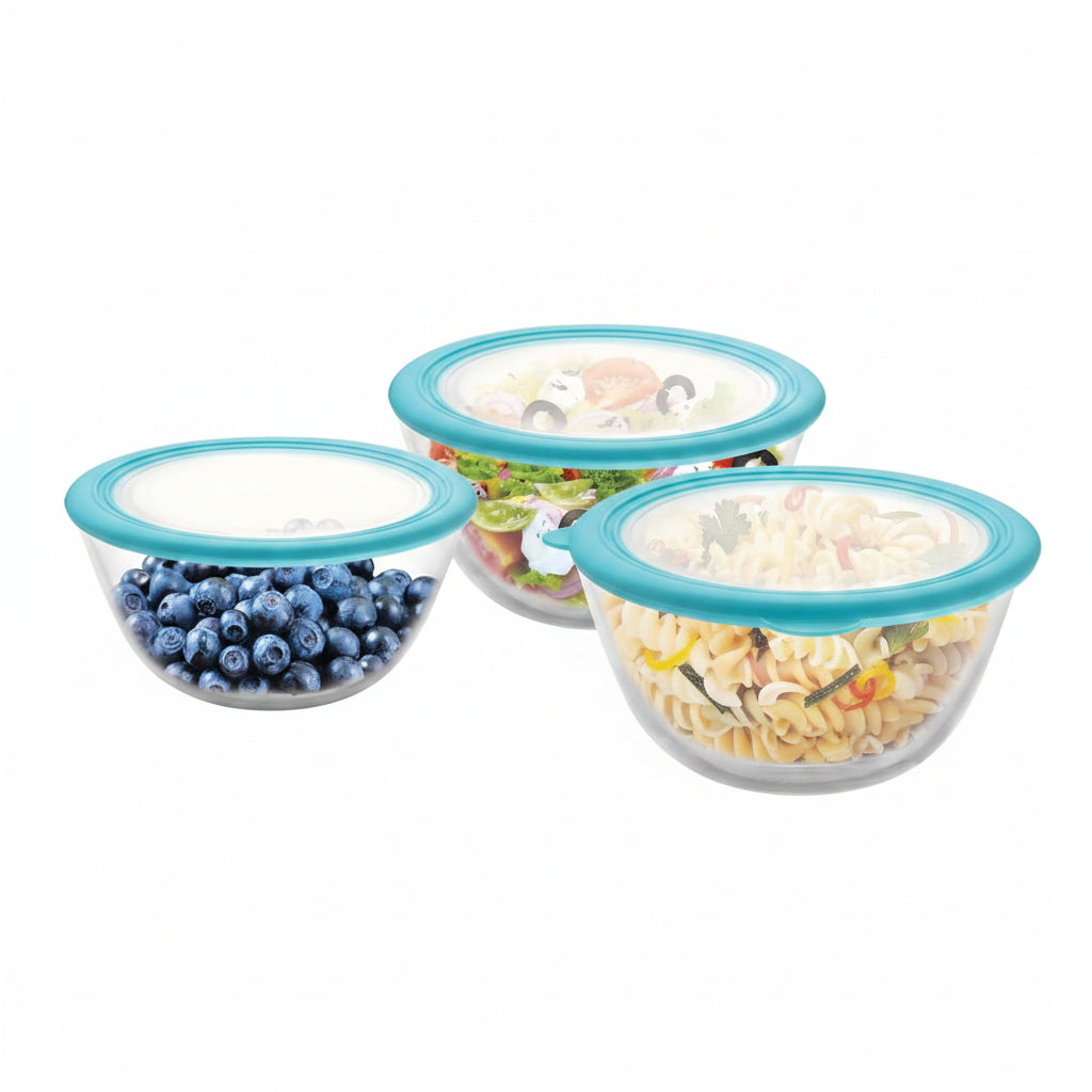 Cello Ornella Toughened Glass Mixing Bowl Set