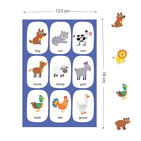 Popcorn Games & Puzzles Bingo World Around Us Matching Game for 3+ Kids Skills with 36 Tiles & 4 Boards