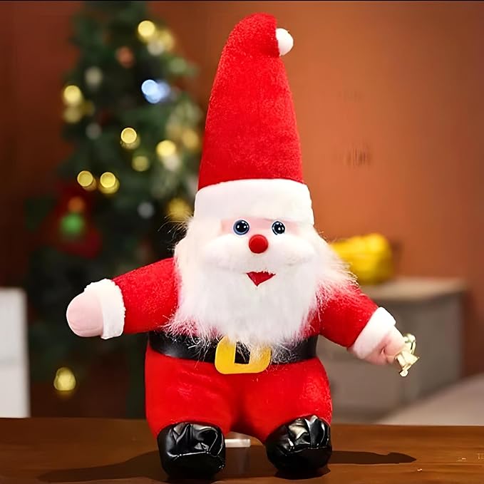 Tickles Cute Santa Claus Soft Stuffed Plush Toy for Kids Color Red 20 cm