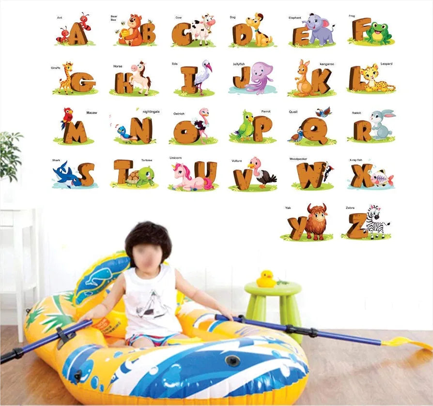 AH Decals Kids Room Wall Sticker Alphabet PVC Vinyl Wall Sticker -Self-Adhesive Design 7