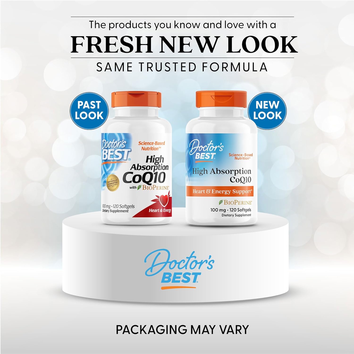 Doctor's Best High Absorption CoQ10 with BioPerine Supplement - Coenzyme Q10 Softgels for Heart Health & Antioxidant Support, Naturally Fermented CoQ10 100mg for Women & Men, Non GMO - 120 Softgels