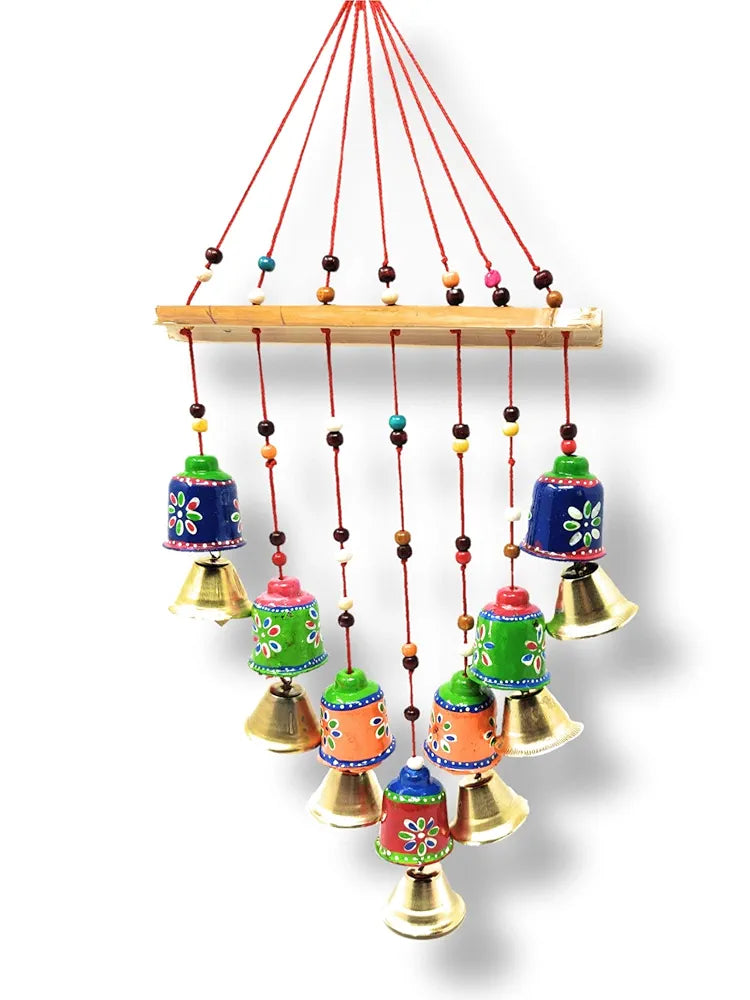 Handcrafted Recycled Material Rajasthani Wind Chime With Bells