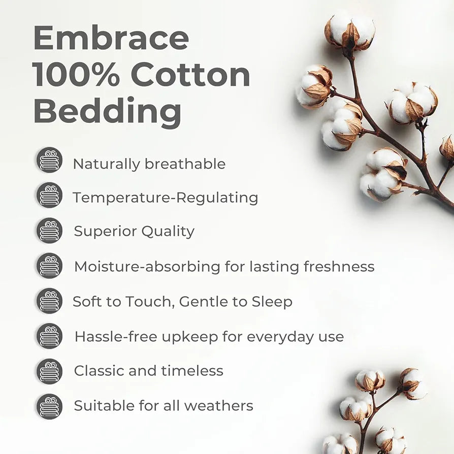 Layers Emaline Cotton King Bedsheet Set 1 King Cotton Bedsheet & 2 Pillow Covers Breathable & Anti-Wrinkle 144 TC Beige Floret Meadow