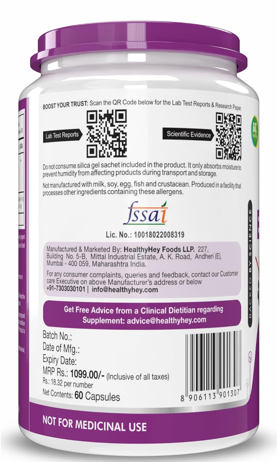 HealthyHey Nutrition Natural Elderberry Fruit Extract,60 vegetable capsules