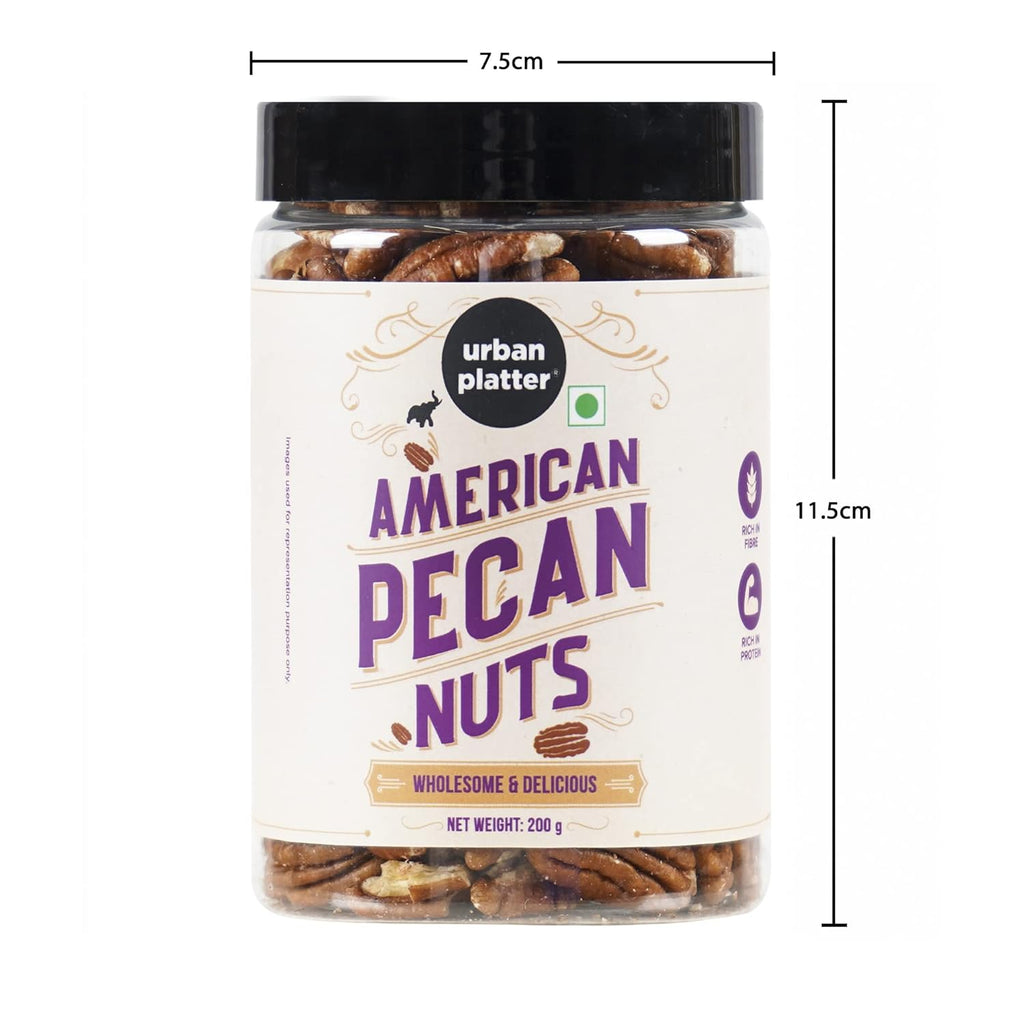 Urban Platter American Pecan Nuts, (Rich in fibre & Healthy Fats | Antioxidant-Rich | Ideal for Snacking & Baking | Halves)