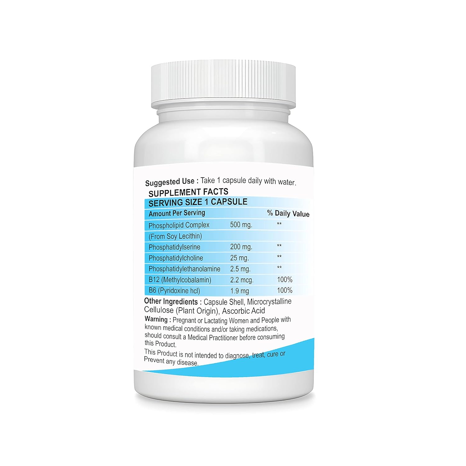 VitaruheÂ® Phosphatidylserine Brain Ultimate Complex 500 Mg Per Serving 90 Vegetarian Caps (Verified For Active Components)