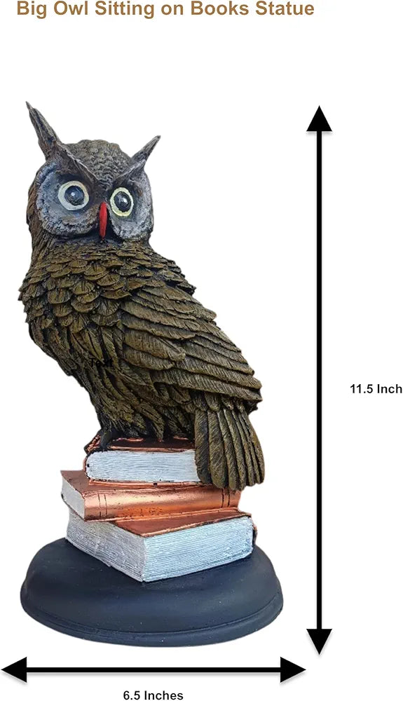 Alila Big Classy Lucky Owl Statue Set for Good Luck Vastu Figurines Showpieces Decorative 11.5 Inches