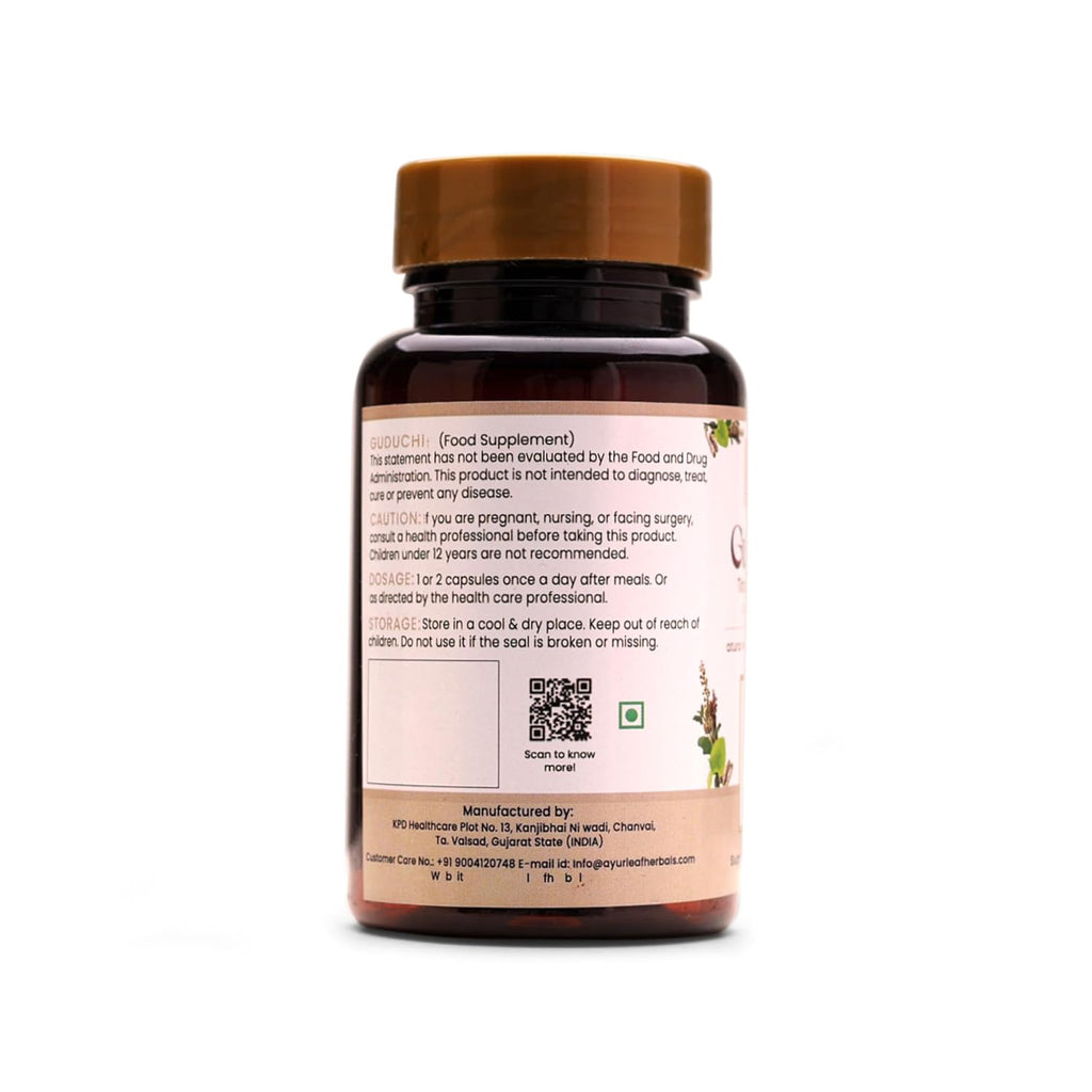 Ayurleaf Herbals Guduchi Capsule - 60 Caps (Pack of 2)