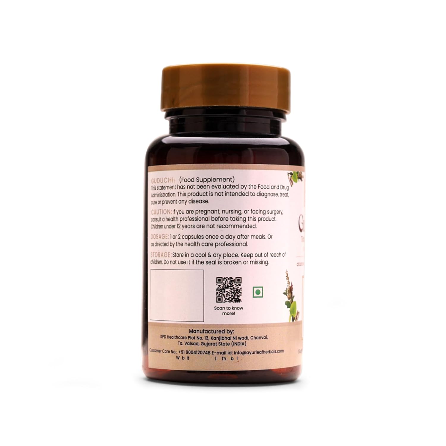 Ayurleaf Herbals Guduchi Capsule - 60 Caps (Pack of 2)