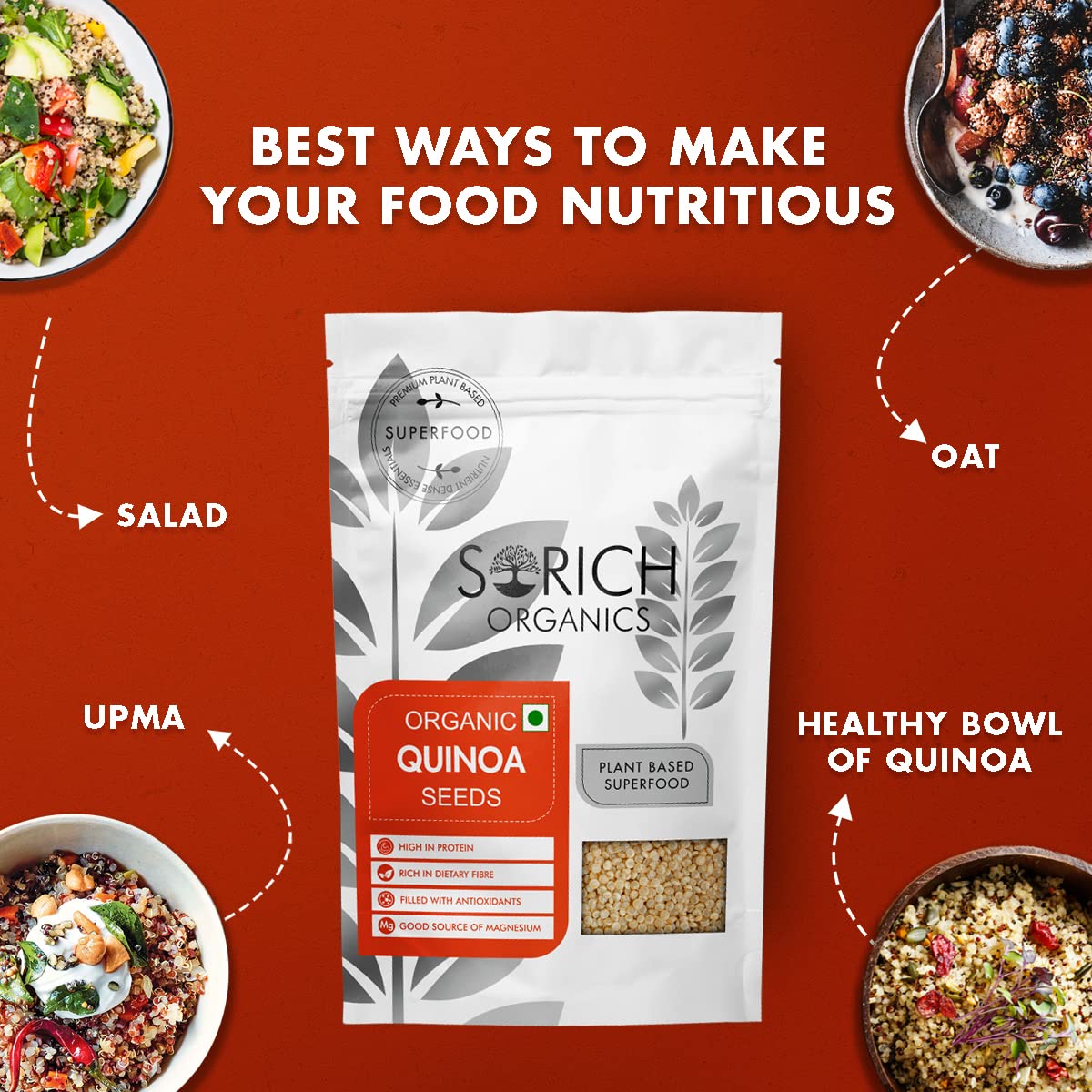 Sorich Organics Raw Sunflower for Eating | Unroasted Sunflower Seeds Kernel | High Protein, High Fiber, Vitamin E Rich Healthy Snack