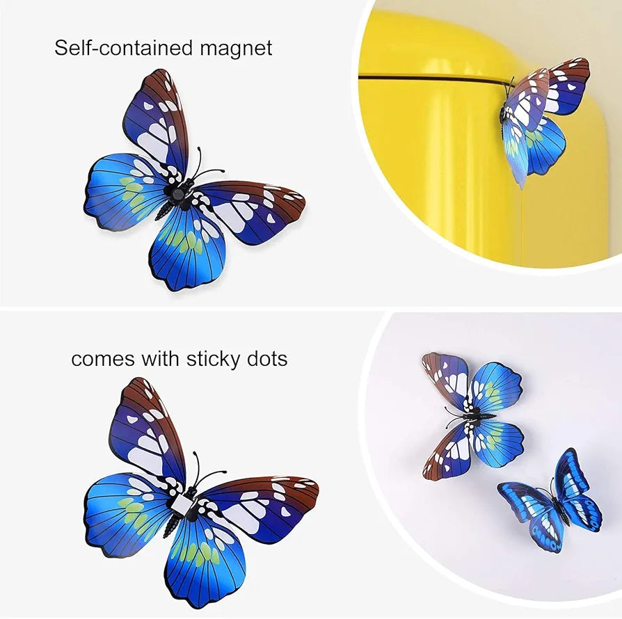 Rangoli Butterfly Wall Stick or Magnet Self Adhesive Removable PVC Design-16