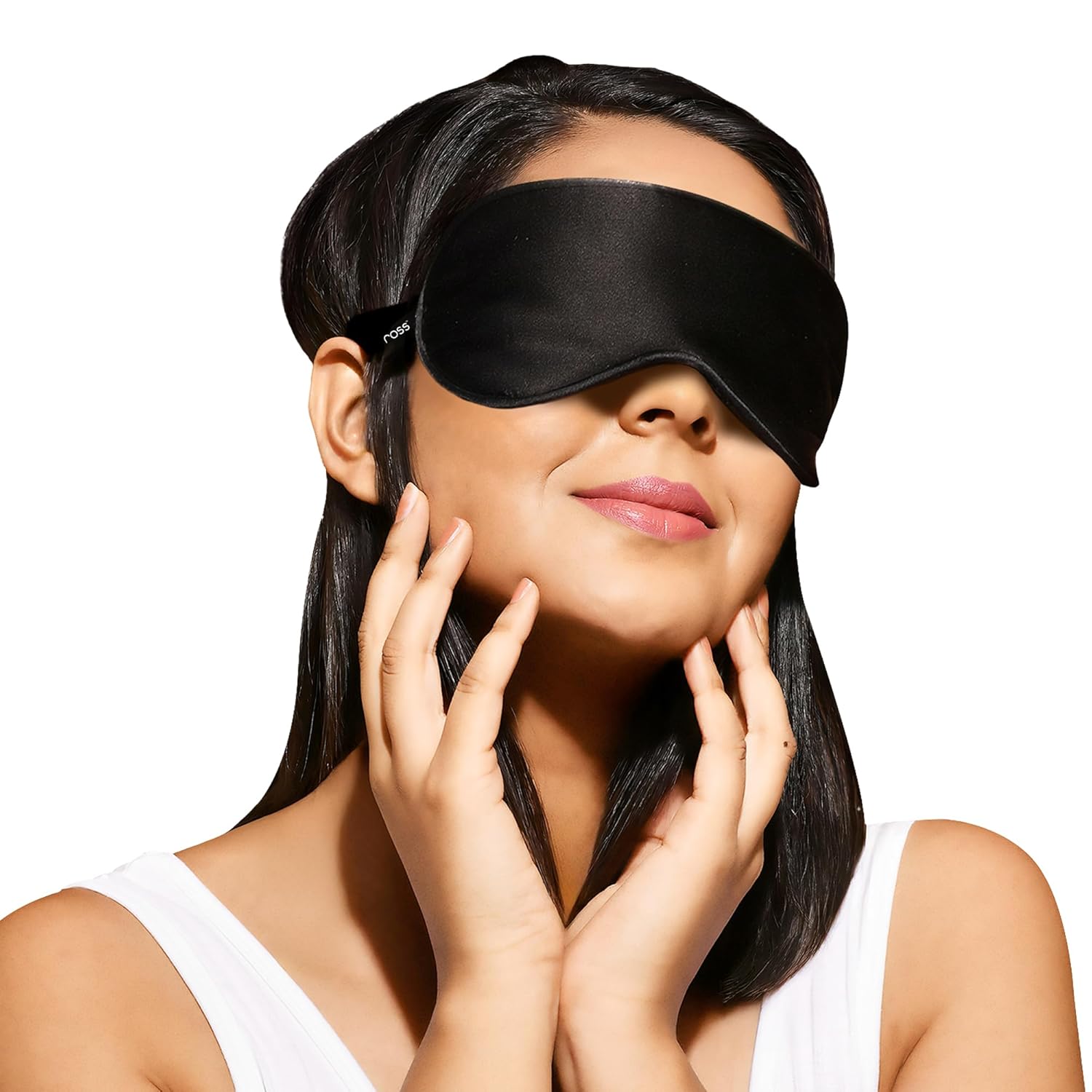Ross 100% Mulberry Silk Sleep Mask â€“ Luxuriously Soft, Smooth & Breathable Eye Mask for Ultimate Comfort, Deeper Sleep & Complete Darkness â€“ Perfect for Travel, Meditation & Relaxation (Black)