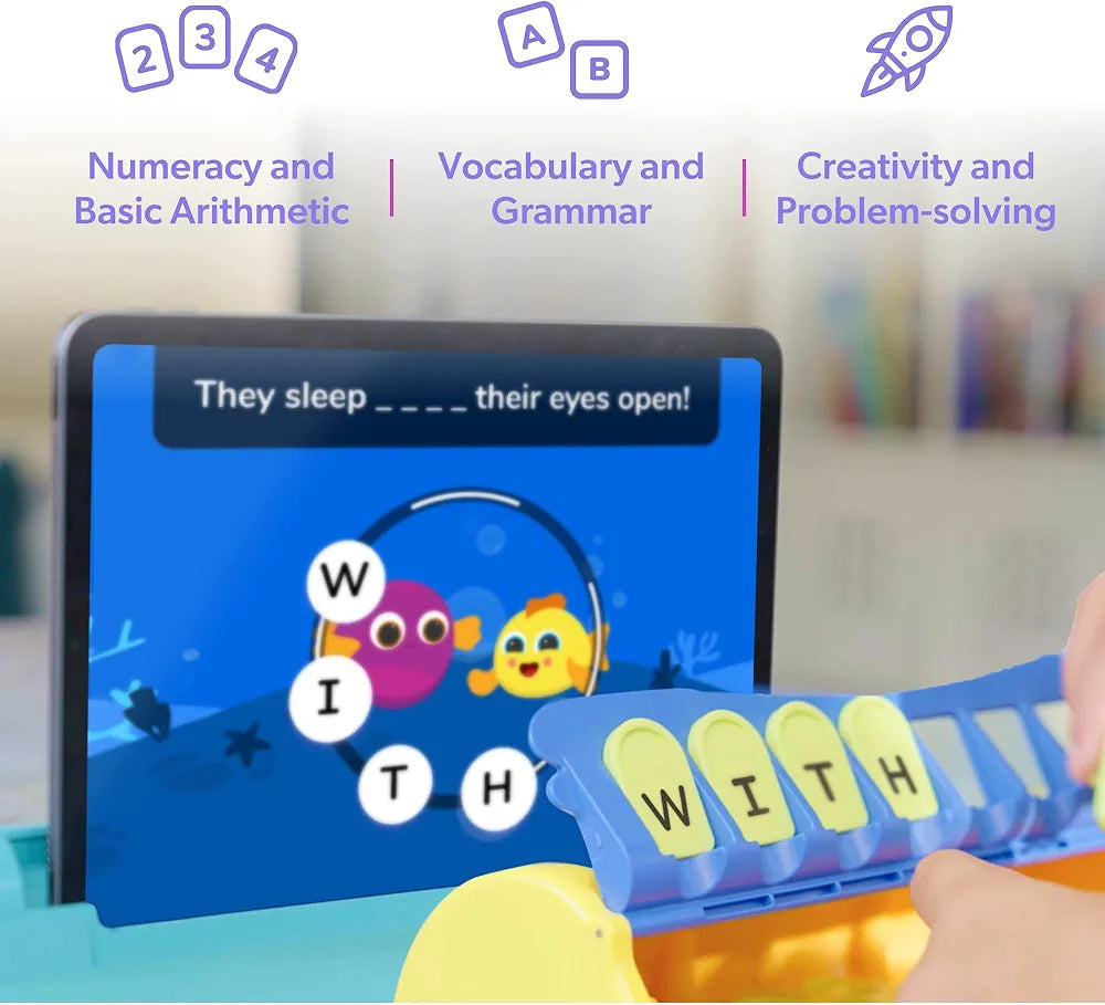 PlayShifu Plugo Learners Pack AR-Powered STEM Toys for Kids - Math Learning Kit and Alphabet Tiles Game Set with 15 Interactive Games and 500+ Fun Learning Levels
