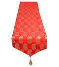 Pink Parrot Designer Durable Dopian Silk Table Runner Red