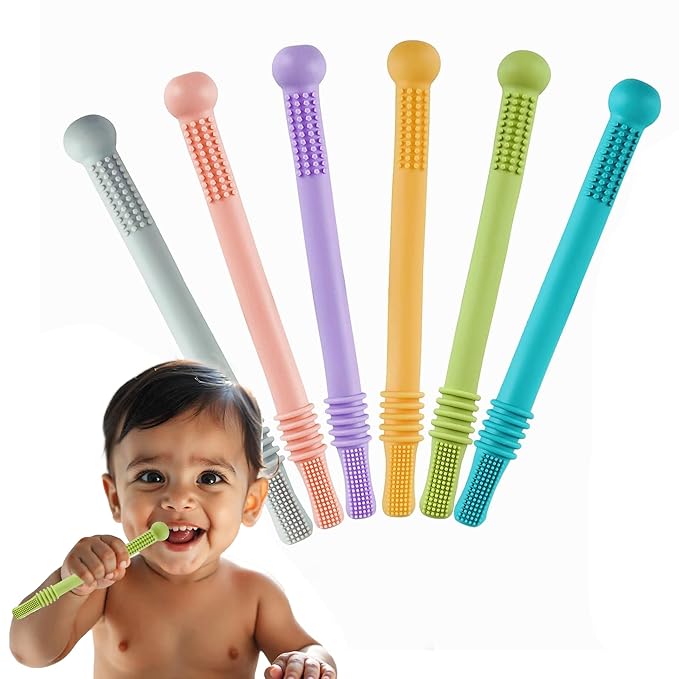 Kidology Teething Sticks for Babies Set of 6 Multicolor