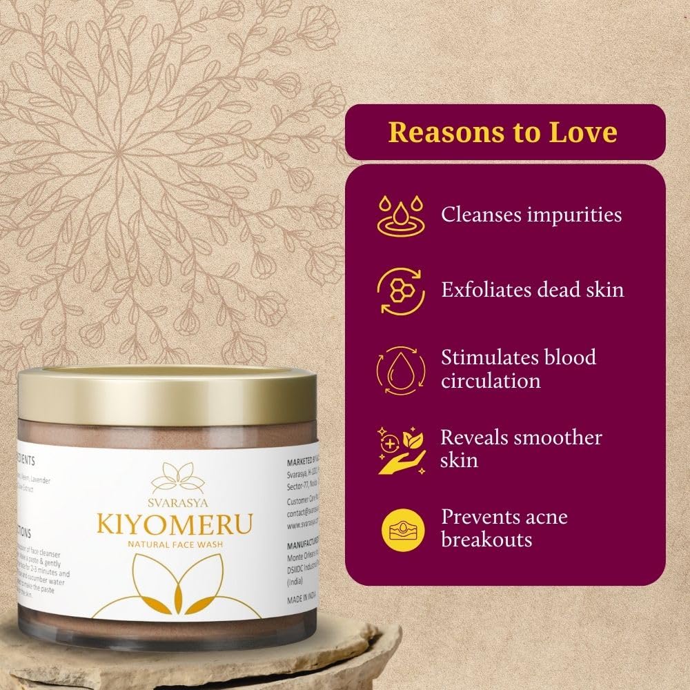 Svarasya Kiyomeru Natural Face Wash - 100 gms
